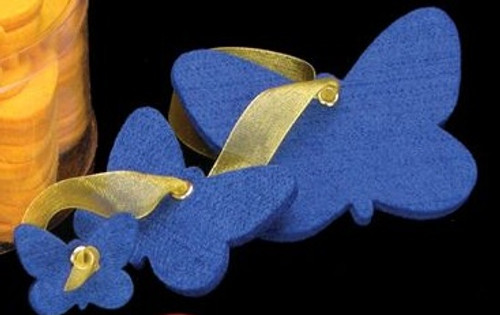 Blue Felt Butterfly Assortment Special Christmas 8" - IMAGE 1