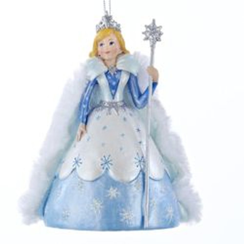 Princess Snow Queen Christmas Ornament - 4.75" - Blue - IMAGE 1
