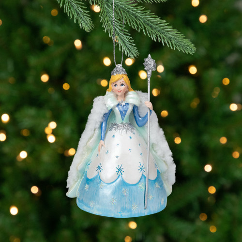 Pretty as a Princess Snow Queen Christmas Ornament - 4.5" - Blue - IMAGE 1