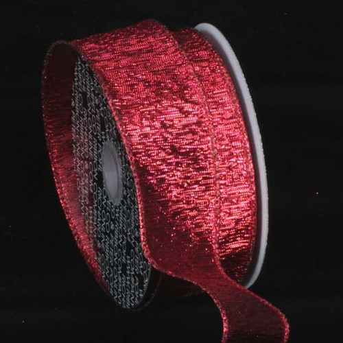 Shimmering Red Wired Craft Ribbon 2" x 40 Yards - IMAGE 1
