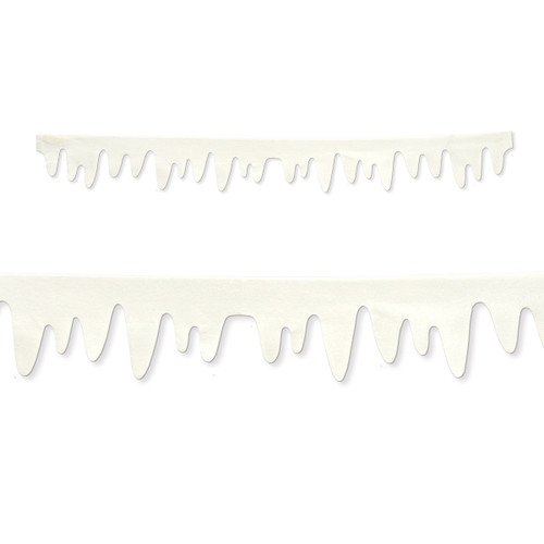 Icicle Wall Border Christmas Decorations - 4.25' - Pack of 24 - IMAGE 1