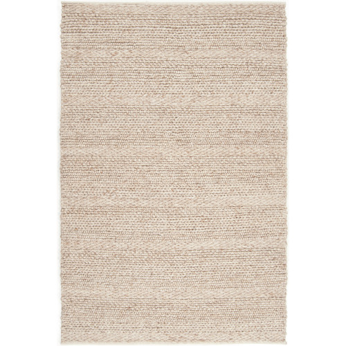 3' x 5' Nature Essence Beige Hand Woven Rectangular Wool Area Throw Rug - IMAGE 1