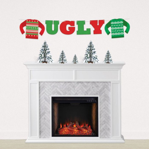 Ugly Sweater Party Wall Banner - 6' - Red, Green and White - Pack of 12 - IMAGE 1
