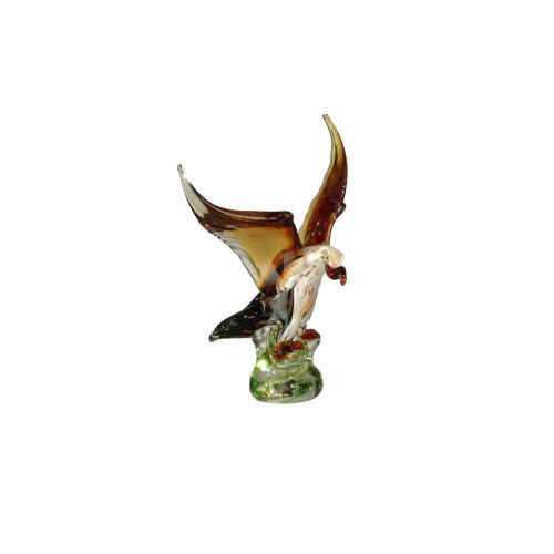13.75" Eagle Hand Blown Sculpture Figurine - IMAGE 1