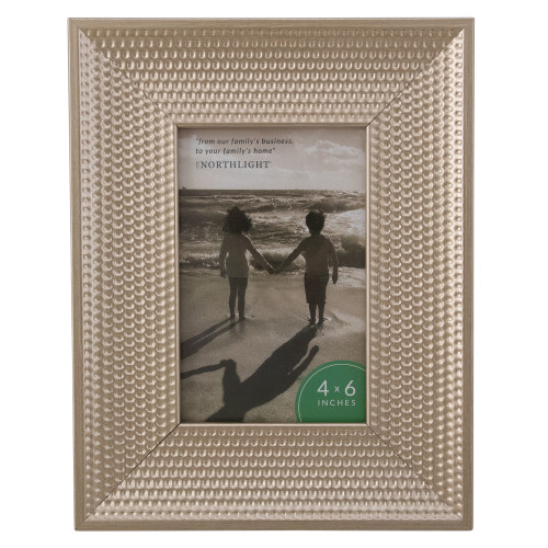 Honeycomb Rectangular Picture Frame for a 4" x 6" Photo - 13.25" - Champagne Gold - IMAGE 1