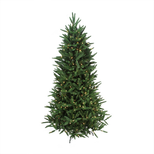 6.5' Pre-Lit LED Medium Artificial Christmas Tree - Multicolor Lights - IMAGE 1