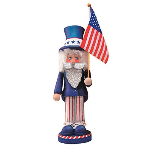 Uncle Sam Christmas Nutcracker - 14" - Blue and White - IMAGE 1