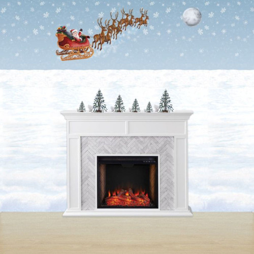 Snowscape Christmas Wall Backdrop - 4' x 30" - Pack of 6 - IMAGE 1