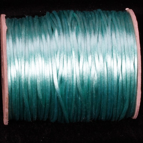 Turquoise Blue Solid Satin Cording Craft Ribbon 0.25" x 144 Yards - IMAGE 1
