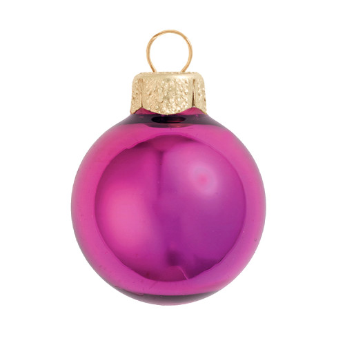 Shiny Finish Glass Christmas Ball Ornament - 7" (180mm) - Soft Rose - IMAGE 1