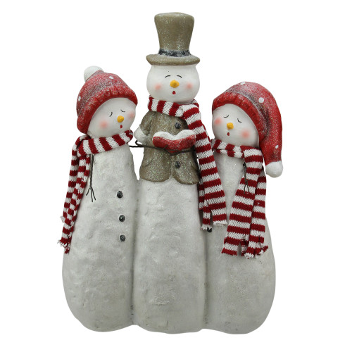 18" Glitter Snowman Carolers Christmas Table Top Decoration - IMAGE 1
