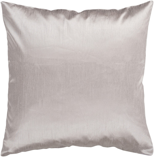 22" Solid Gray Sleek Square Throw Pillow - IMAGE 1