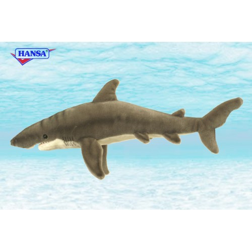 Set of 2 Life-Like Handcrafted Extra Soft Plush Great White Shark 23.5" - IMAGE 1