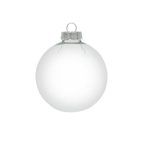Transparent Glass Christmas Ball Ornaments - 3.25" (80mm) - Clear - 8ct - IMAGE 1
