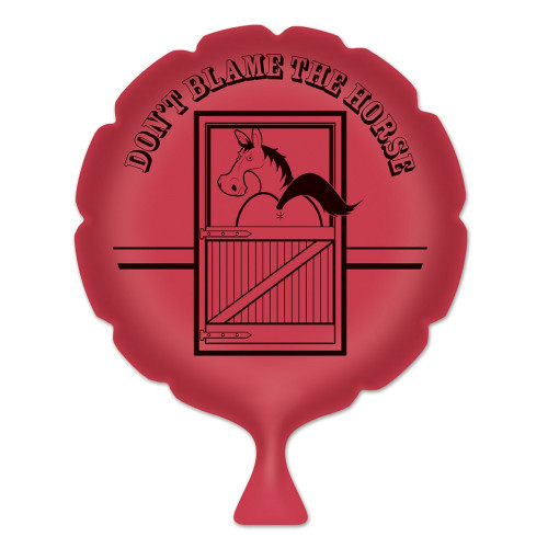 Don't Blame the Horse Whoopee Cushion Party Favors - 8" - Red and Black - Pack of 6 - IMAGE 1