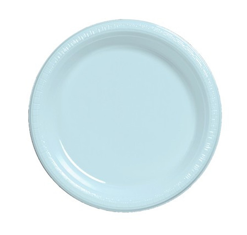 Club Pack of 240 Pastel Baby Blue Premium Disposable Plastic Party Banquet DInner Plates 10" - IMAGE 1