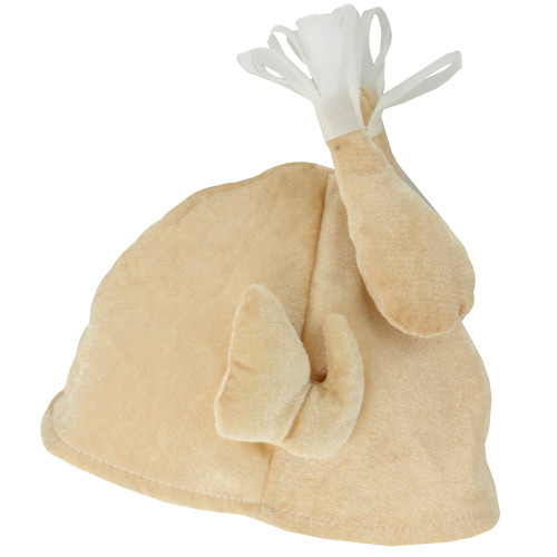 Unisex Adult Plush Turkey Costume Hat - One Size  - Beige - IMAGE 1