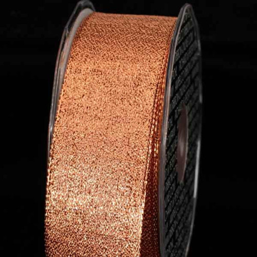 Metallic Copper Orange Wired Craft Ribbons 1.5" x 54 Yards - IMAGE 1