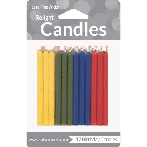 Solid Magic Birthday Party Candles - 2.5" - Club Pack of 144 - IMAGE 1