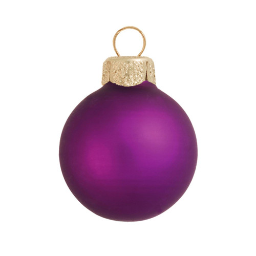 28ct Soft Purple Matte Glass Christmas Ball Ornaments 2" (50mm) - IMAGE 1