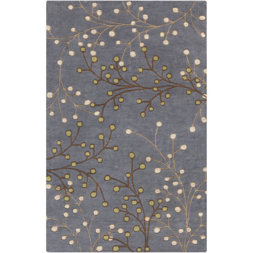 9' x 12' Gray and Tan Brown Hand Tufted Wool Area Throw Rug - IMAGE 1