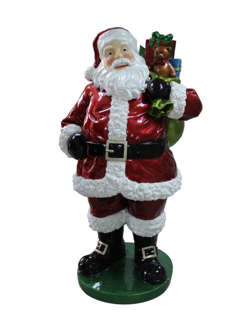 63" Red and White Santa Claus with Presents Christmas Decor - IMAGE 1