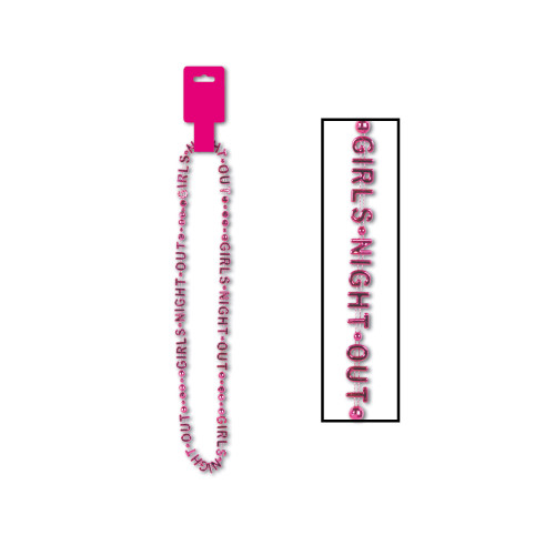 Pack of 12 Pink Girls Night Out Beaded Necklaces 36" - IMAGE 1