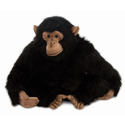 Set of 2 Lifelike Handcrafted Extra Soft Plush Adult Chimp Monkey Stuffed Animals 18" - IMAGE 1