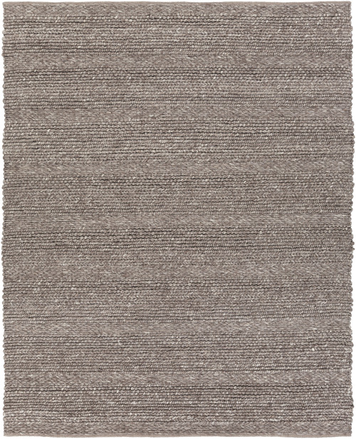 8' x 10' Intertwine Gray and Brown Hand Woven Wool Area Throw Rug - IMAGE 1