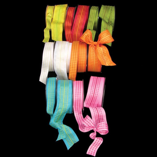 Light Blue and Green Taffeta Wired Craft Ribbon 1.5" x 54 Yards - IMAGE 1