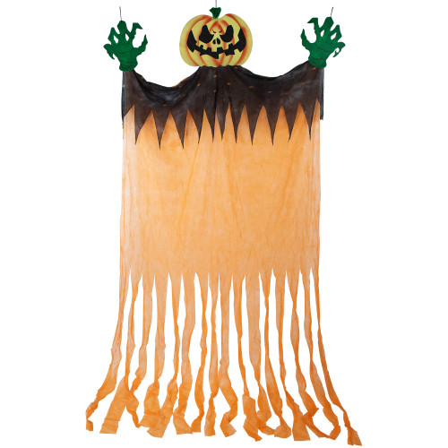 Scary Jack-O-Lantern Hanging Halloween Decoration - 11' - IMAGE 1