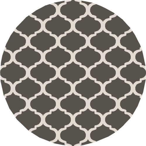 7.75' Celestial Gem Silhouette Charcoal Gray and Cream White Shed-Free Area Throw Rug - IMAGE 1