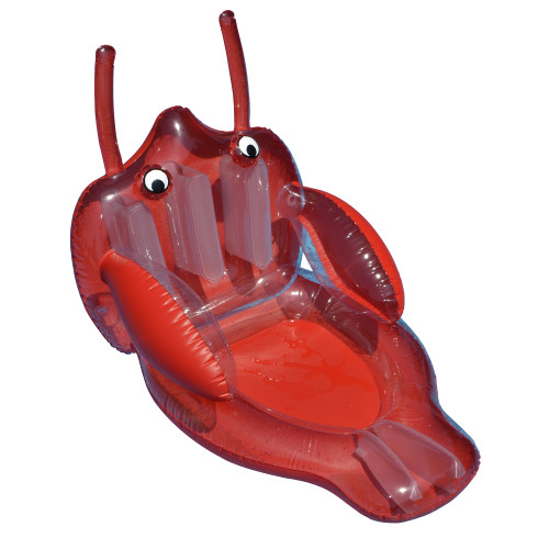 58" Inflatable Red Lobster Swimming Pool Floating Lounge Raft - IMAGE 1