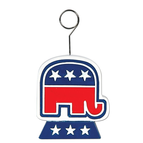 Republican Political Party Photo or Balloon Holders 6oz - Blue and Red - Pack of 6 - IMAGE 1