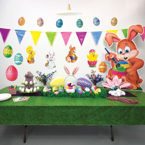 Easter Egg Cutout Party Decorations - 12" - Multicolor - Pack of 240 - IMAGE 1