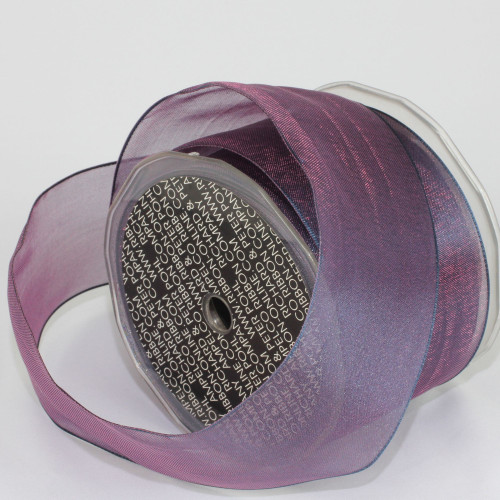 Sheer Paris Purple Wired Craft Ribbon 2.375" x 27 Yards - IMAGE 1