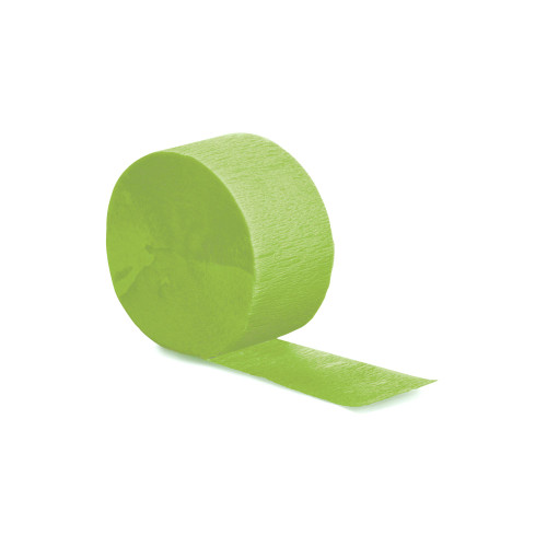 Crepe Party Streamers - 81' - Fresh Lime Green - Club Pack of 12 - IMAGE 1