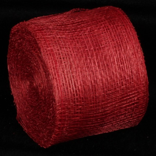 Scarlet Red Fiber Craft Ribbon 3" x 64 Yards - IMAGE 1