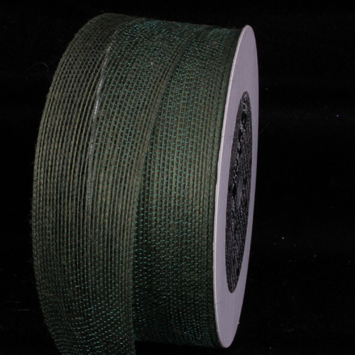 Forest Green Woven Edge Craft Ribbon 2" x 27 Yards - IMAGE 1