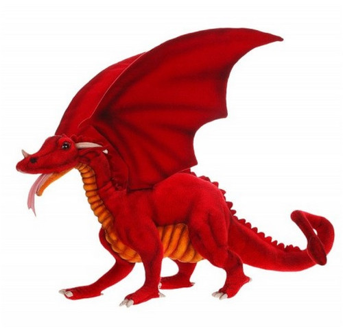 22.75" Red Handcrafted Soft Plush Great Dragon Stuffed Animal - IMAGE 1