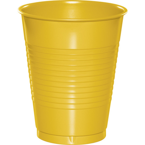Club Pack of 240 Yellow Disposable Drinking Party Tumbler Cups 16 oz. - IMAGE 1