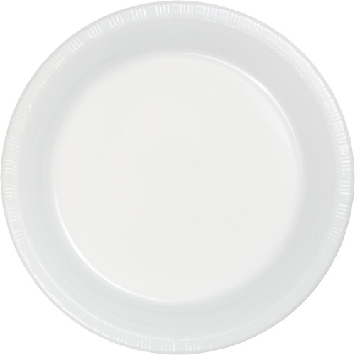 Disposable Solid Paper Party Dinner Plates - 10.25" - White - Club Pack of 240 - IMAGE 1