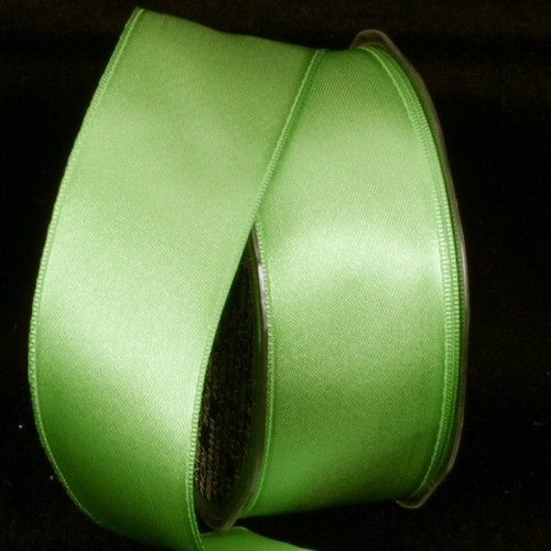 Lime Green Double Face Wired Craft Ribbon 1.5" x 44 Yards - IMAGE 1