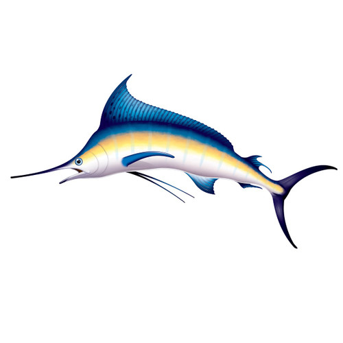 Pack of 6 Blue and White Luau Marlin Party Wall Decors 77.5" - IMAGE 1