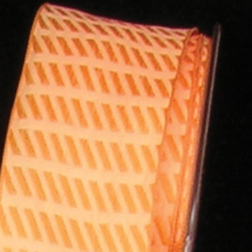 Orange Diagonal Striped Woven Taffeta Wired Craft Ribbon 1.5" x 54 Yards - IMAGE 1