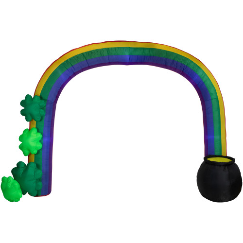 13' Inflatable Lighted St. Patrick's Day Rainbow Outdoor Decoration - IMAGE 1