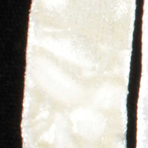 Ivory Crushed Velvet Craft Ribbon 0.5" x 22 Yards - IMAGE 1
