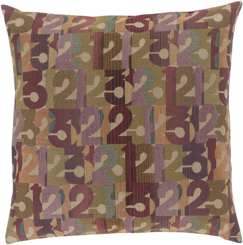 20" Vibrantly Colored Contemporary Square Throw Pillow - Down Filler - IMAGE 1