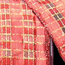 Red and Gold Checkered Abby French Wired Edge Craft Ribbon 1.5" x 27 Yards - IMAGE 1