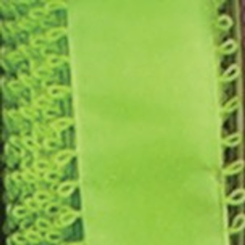 Green Pico Loop Edged Wired Craft Ribbon 1.5" x 27 Yards - IMAGE 1